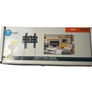 Onn Black Fixed TV Wall Mount 17”-42”